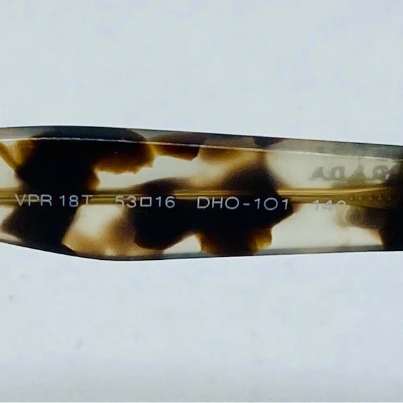 Authentic Prada VPR 18T Eyeglasses Black Havana Tortoise w/ Case Certified - Picture 5 of 8